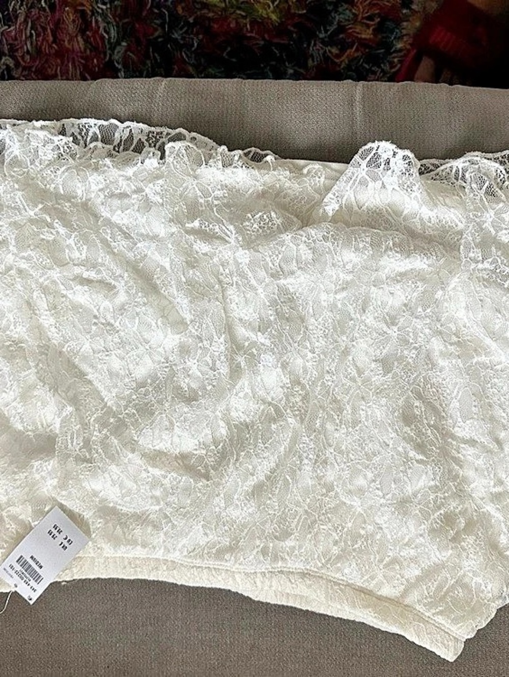 Hollister Lace Hem Mini Skort White